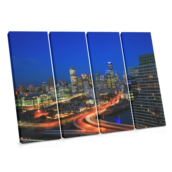 City Lights at Night Canvas Print