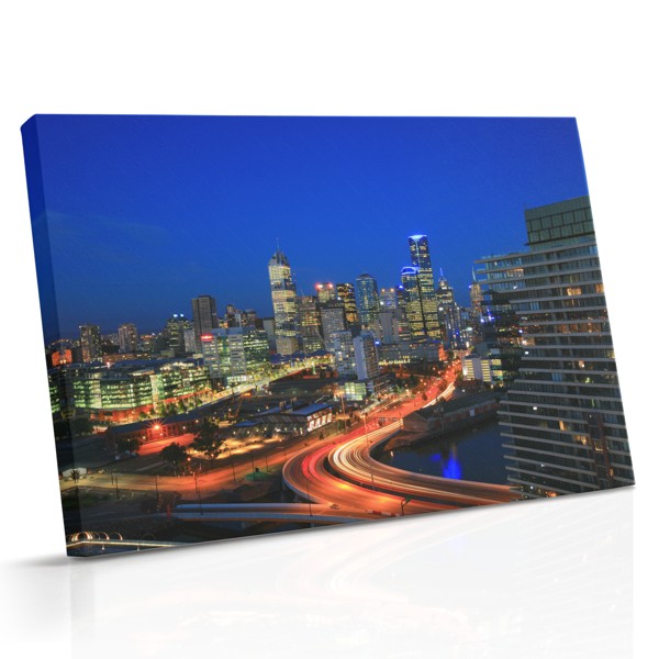 City Lights at Night Canvas Print
