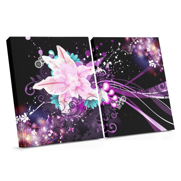 Colorful Flora Collage Canvas Print