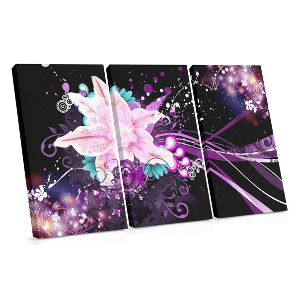 Colorful Flora Collage Canvas Print