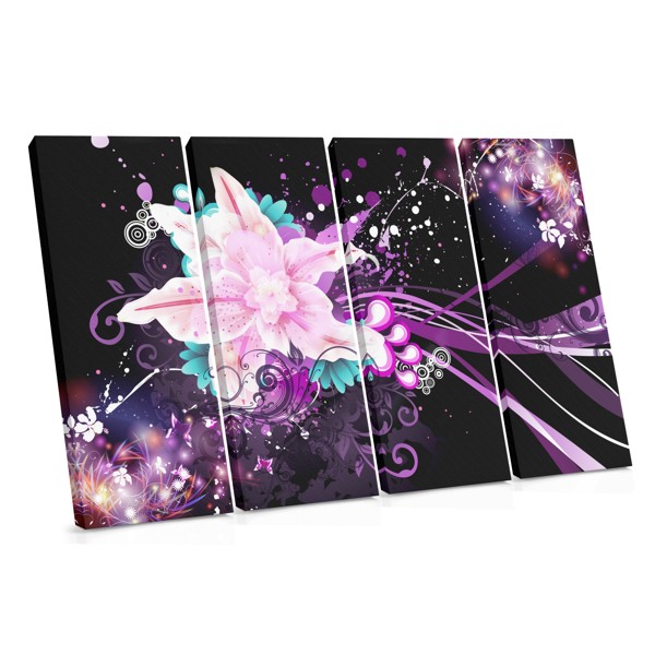 Colorful Flora Collage Canvas Print