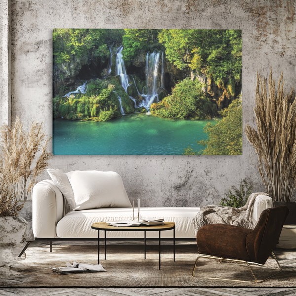 Miglas Ūdens Ainava Kanvā Prints - uz sienas telpā