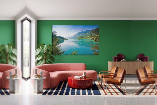 Ezera Klusums Kanvas Prints - Mierīga Ūdens Atspulga - uz sienas telpā