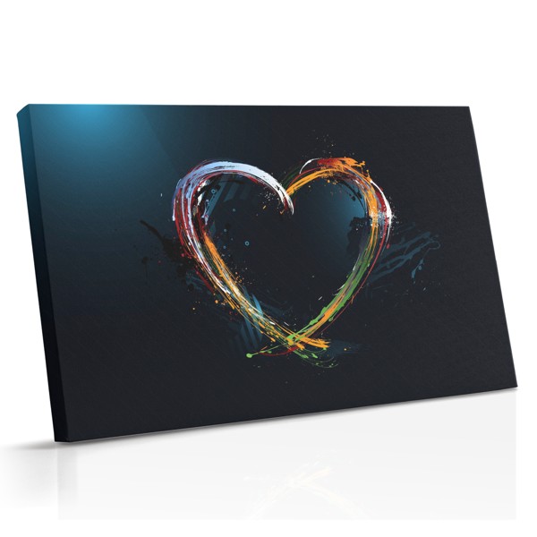 Αφηρημένο Canvas Print με Γραμμές Καρδιάς