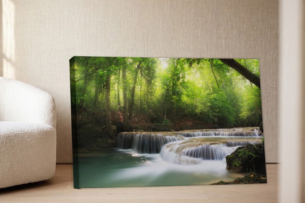 Ūdens reibums abstraktas ainavas kanvas prints - uz sienas telpā