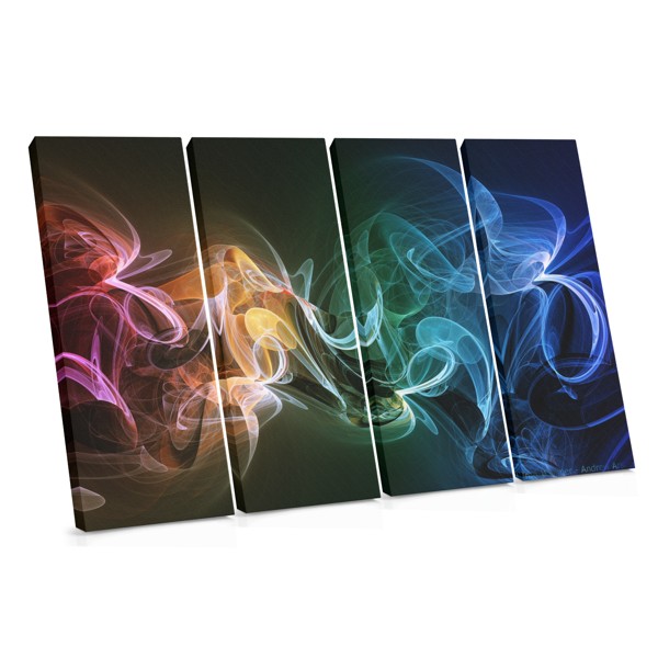 Lienzo Abstracción de Humo Colorido