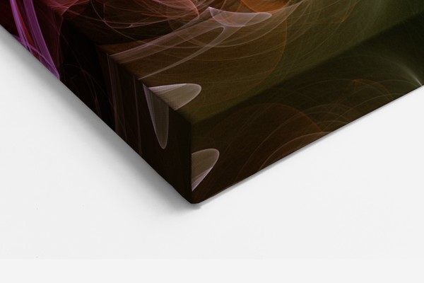 Kleurrijke Rook Abstractie Canvas Print - aan de muur in een interieur