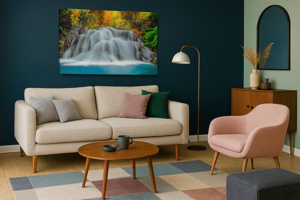 Water Symphony Canvas Print - Plūstošā ūdens ainava - uz sienas telpā