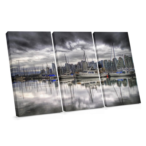 Lush Green Cityscape Before the Storm Canvas Print