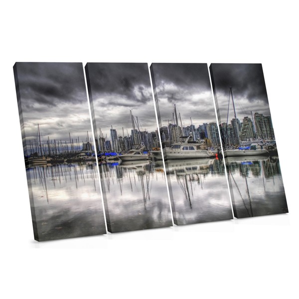Lush Green Cityscape Before the Storm Canvas Print