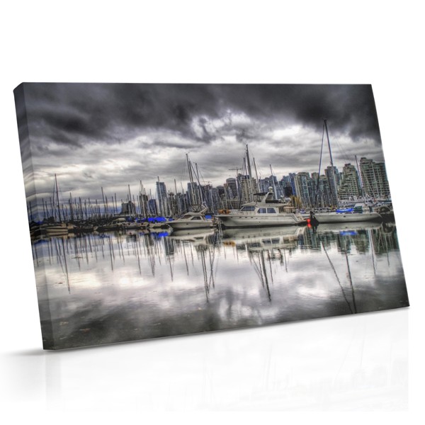 Lush Green Cityscape Before the Storm Canvas Print
