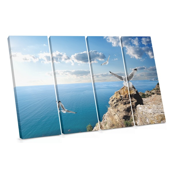 Sea Clouds Over Coastal Rocks Canvas Print