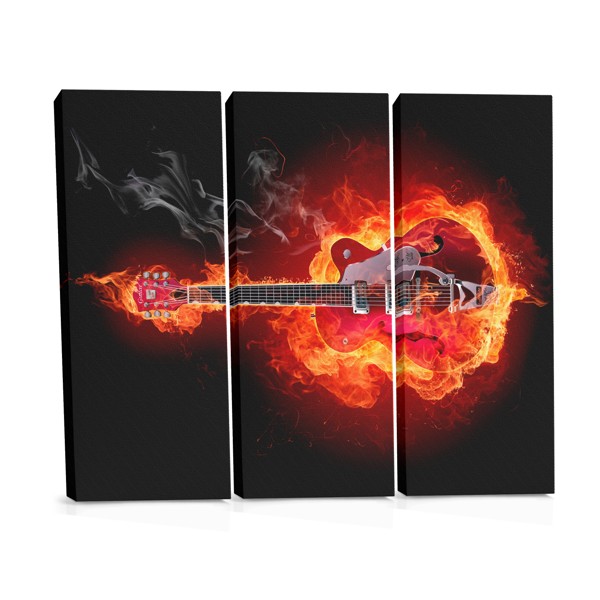 Hot Rhythm Abstract Fire Canvas Print