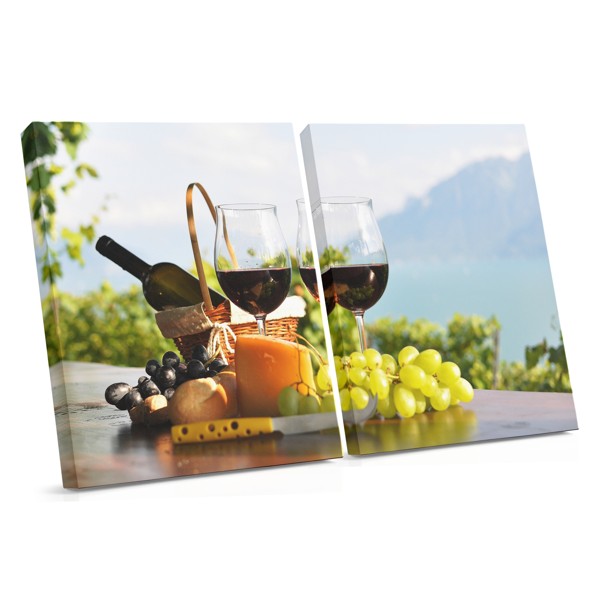 Afternoon in Tuscany Canvas Print - Wine & Fruit Still Life