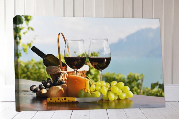 Popodne u Toskani Platno - Vino i Voće Mrtva Priroda - na zidu u interijeru