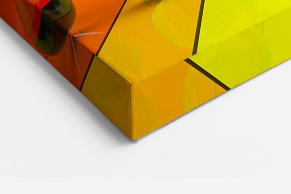 Colorful Abstract Reflection Canvas Print - on the wall in a room interior