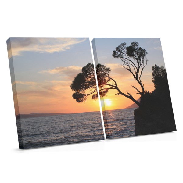Lonely Sunset Over Calm Water Canvas Print