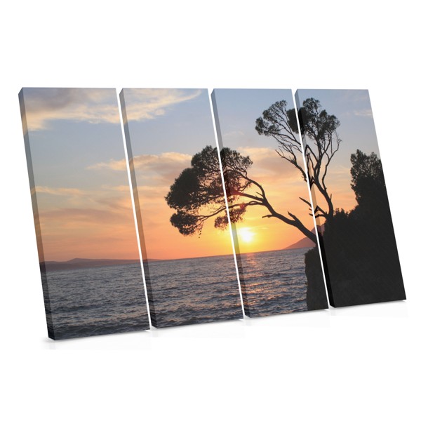 Lonely Sunset Over Calm Water Canvas Print