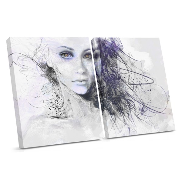 Fashion Figure Sketch Canvas Print