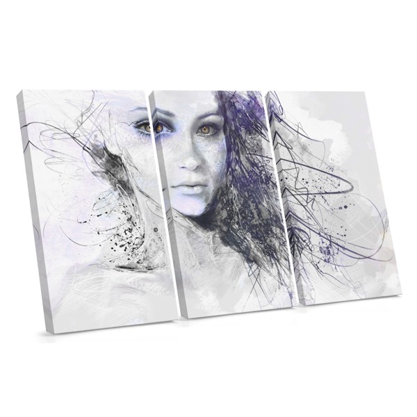 Fashion Figure Sketch Canvas Print