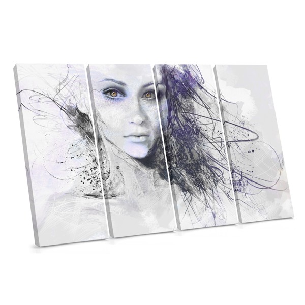 Fashion Figure Sketch Canvas Print
