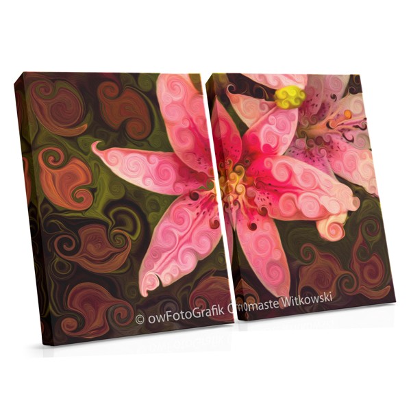 Nature Flowers Collage Canvas Print