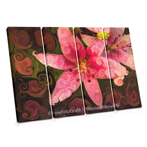 Nature Flowers Collage Canvas Print