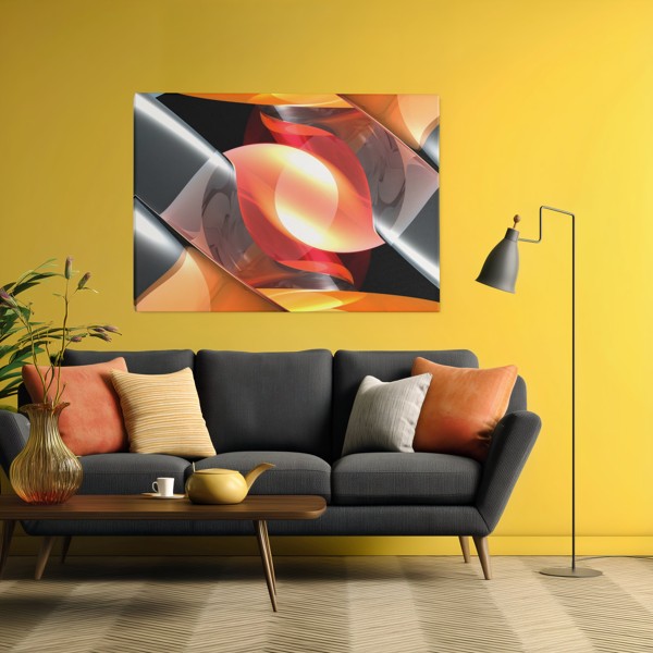 Plátno Flame Abstraction - na stene v interiéri