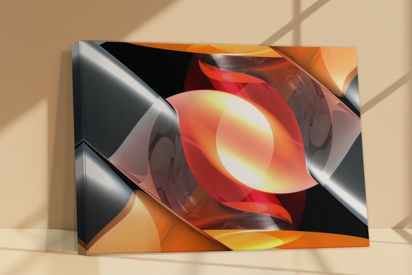 Plátno Flame Abstraction - na stene v interiéri