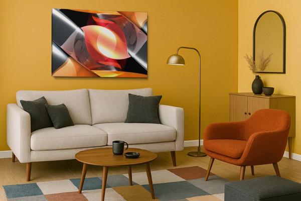 Plátno Flame Abstraction - na stene v interiéri