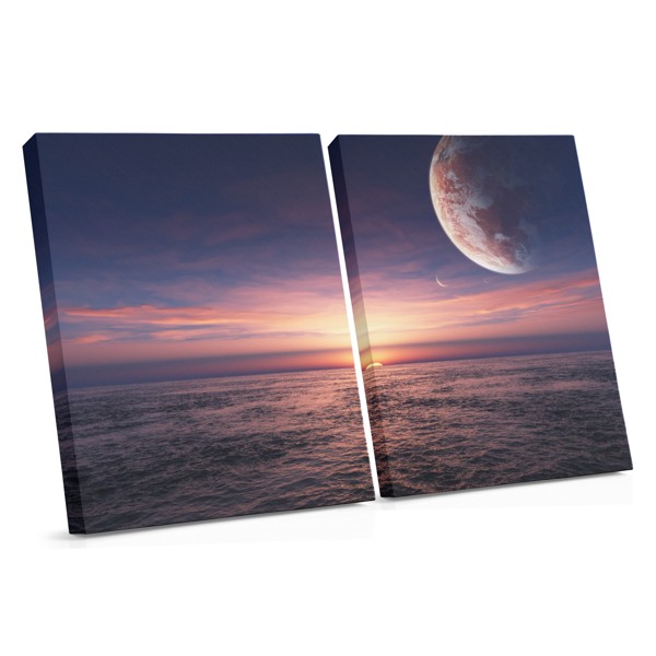Layered Landscape Collage Canvas Print