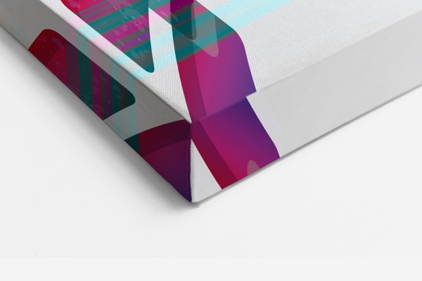 Impression sur Toile Sphère Colorée Abstraite - au mur dans un intérieur