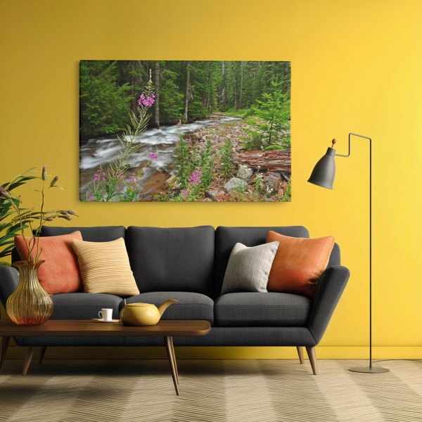 Impressão em Tela Waterscape Wild Peace - na parede num interior