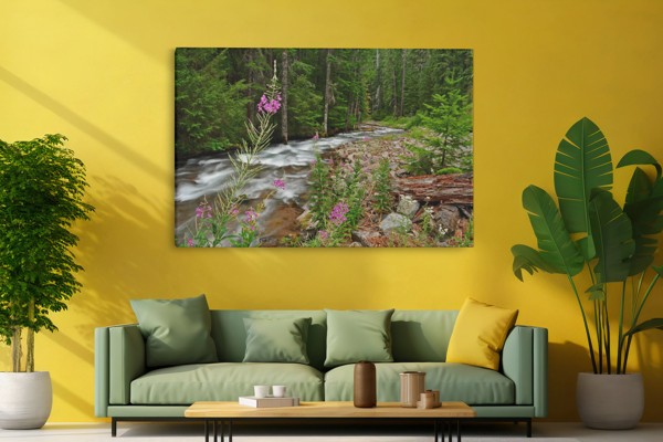 Impressão em Tela Waterscape Wild Peace - na parede num interior