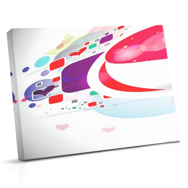 Abstraktes Herz-Collage Leinwanddruck