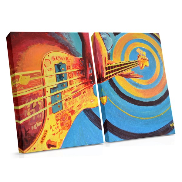 Rock'n'Roll Guitar Sketch Canvas Print