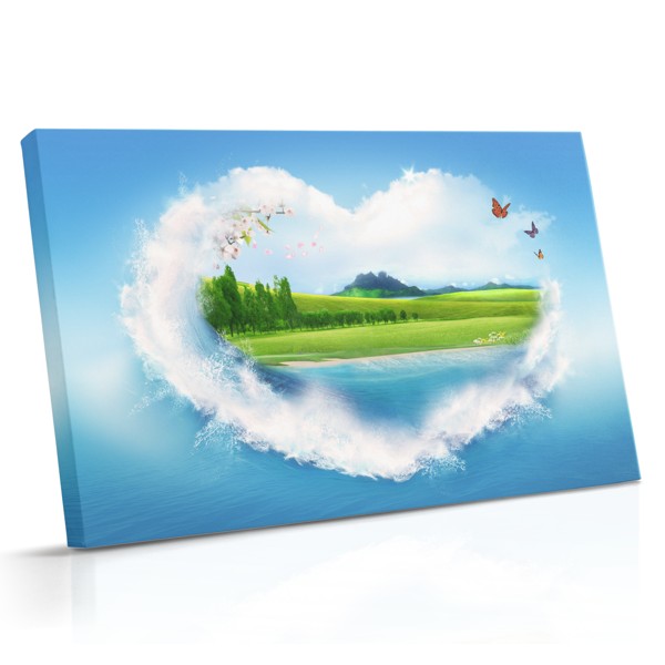 Okno do Neba Krajinová Koláž Canvas Print