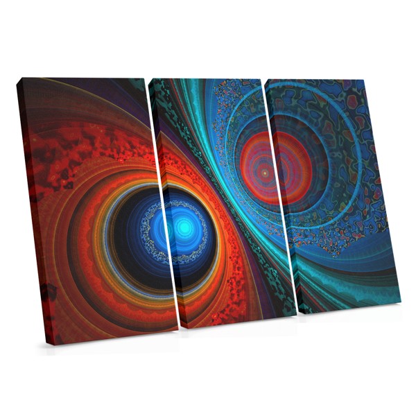 Harmonic Collision Abstract Sphere Canvas Print