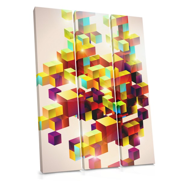 Tablou Canvas Cub Abstract Colorat