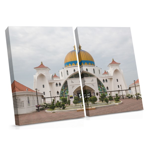 Malacca-moskén vid skymning - Canvastavla
