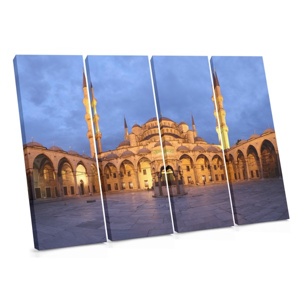 Blaue Moschee bei Einbruch der Dunkelheit Leinwanddruck