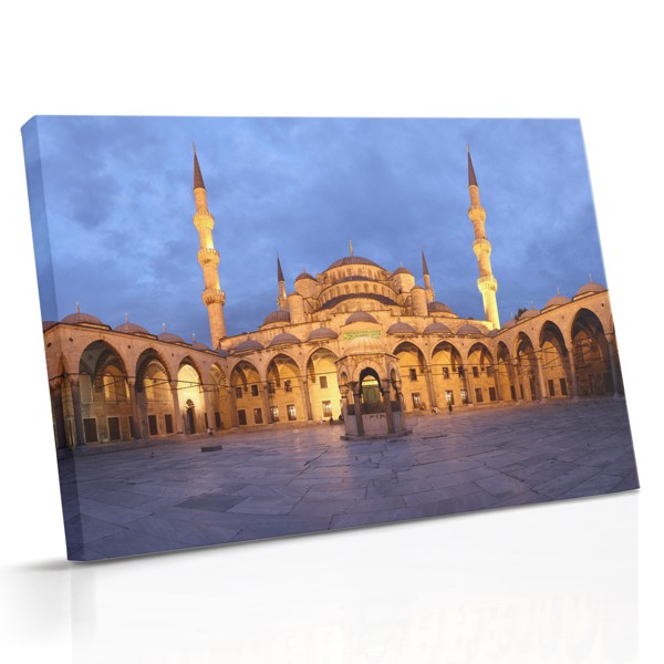 Stampa su Tela Moschea Blu al Tramonto