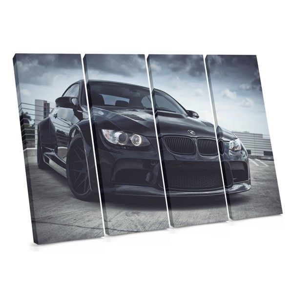 Черно BMW спортно купе - картина на платно