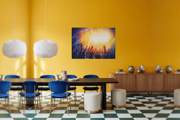 Konzertbühne mit Bühnenlicht Leinwanddruck - an der Wand in einem Raum