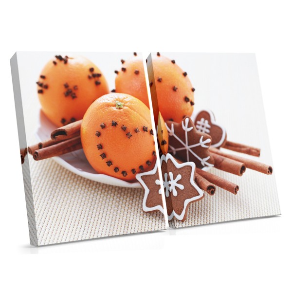 Cuadro Lienzo Pastel de Canela Navideño