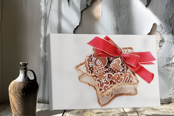 Ziemassvētku dekorācijas audekla prints - uz sienas telpā