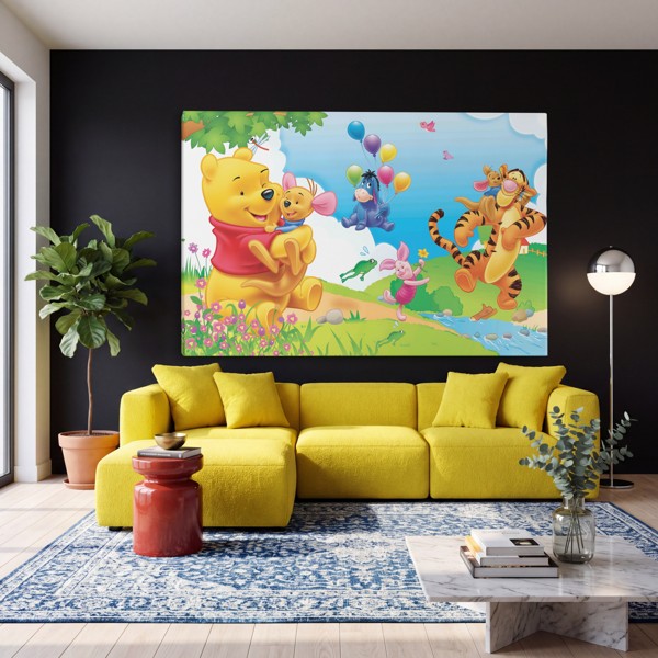 Winnie the Pooh e Pimpi Stampa su Tela - alla parete in un interno