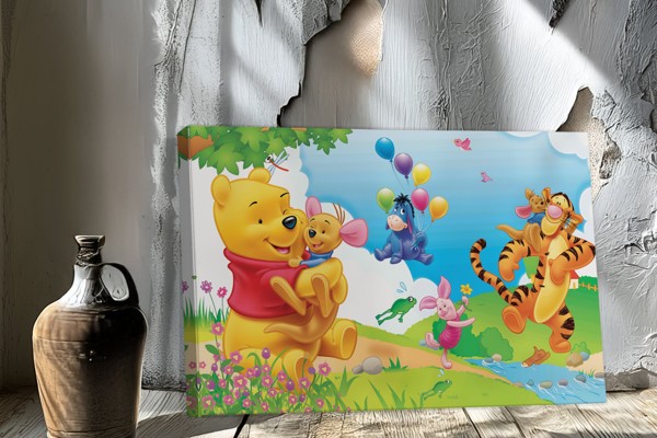 Winnie the Pooh e Pimpi Stampa su Tela - alla parete in un interno