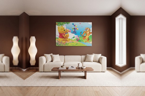 Winnie the Pooh e Pimpi Stampa su Tela - alla parete in un interno