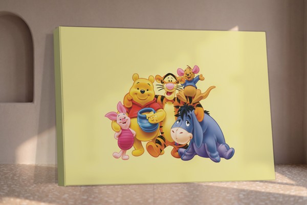 Winnie the Pooh kangaspainatus - yksi paneeli - seinällä huoneessa